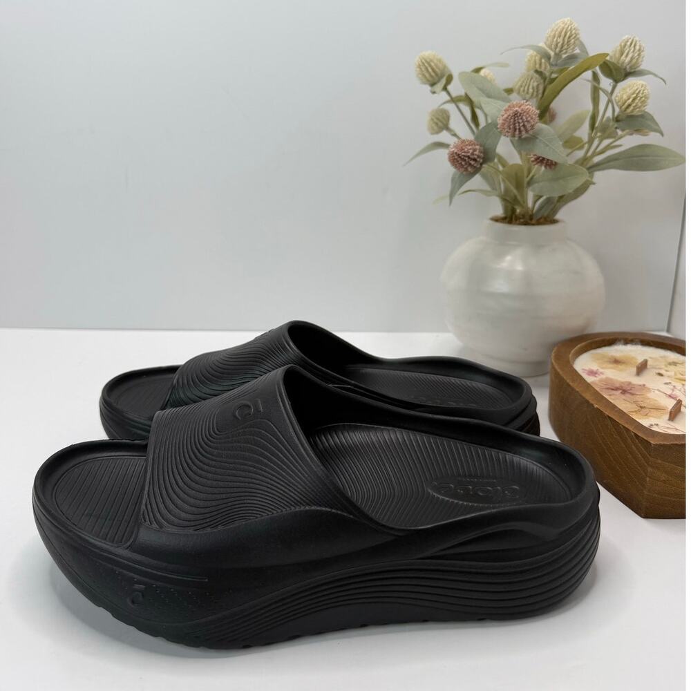 Clove Supercush Recovery Slide Comfort Lightweight Black Women 9/Men 8 NWOB